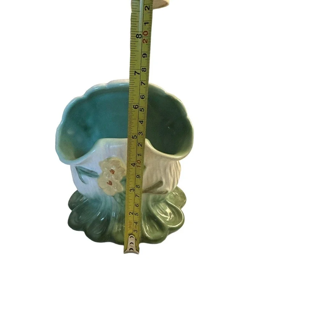 Antique Weller Jardiniere Planter Yellow Dogwood Signed Ceramic Home Decor